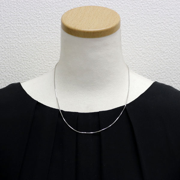 New K18WG Bene 1.2 Chain Necklace ~45cm 