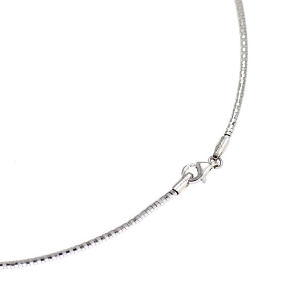 K18WG Omega chain necklace 40cm 