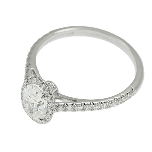 Tiffany Pt950 Oval Diamond Sole Ring 0.792ct G VS1 #12《Selby Ginza Store》[S Polished like new] [Used] 