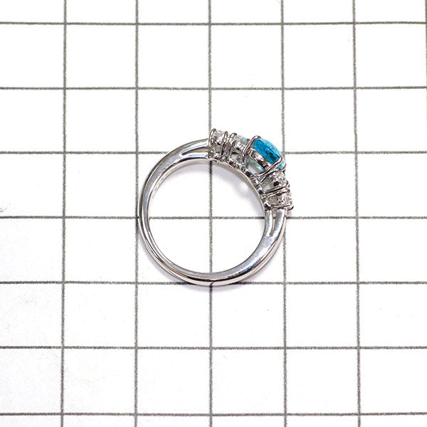 MIKIMOTO Pt950 Brazilian Paraiba Tourmaline Diamond Ring 0.85ct 0.45 #7.0《Selby Ginza Store》[S+ Like New, Polished at Official Store][Used] 