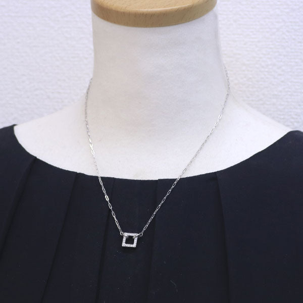 Vendome Aoyama Pt Diamond Pendant Necklace 0.12ct 