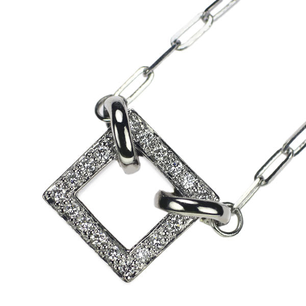 Vendome Aoyama Pt Diamond Pendant Necklace 0.12ct 