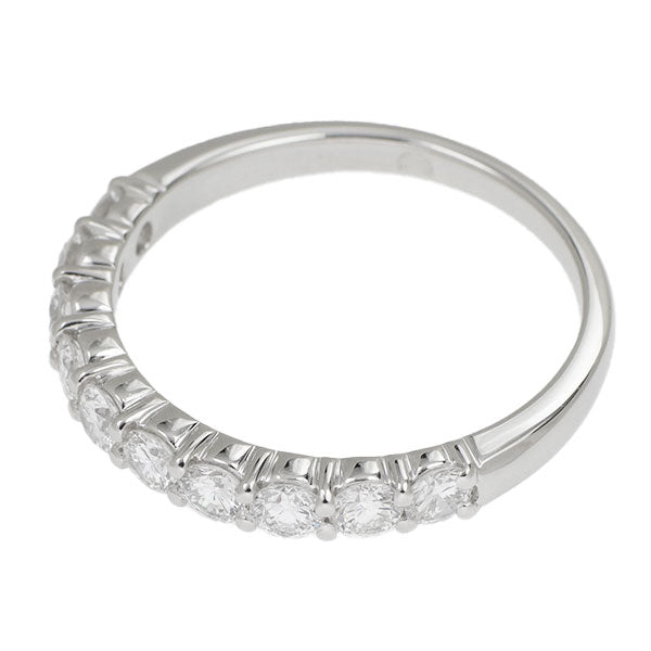 Royal Asscher Pt900 Diamond Ring 1.02ct Half Eternity 
