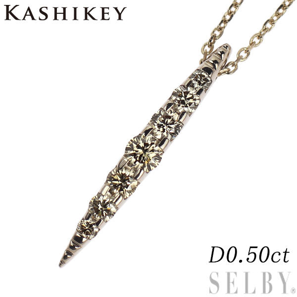 Kashikei K18BG Diamond Pendant Necklace 0.50ct Naked 