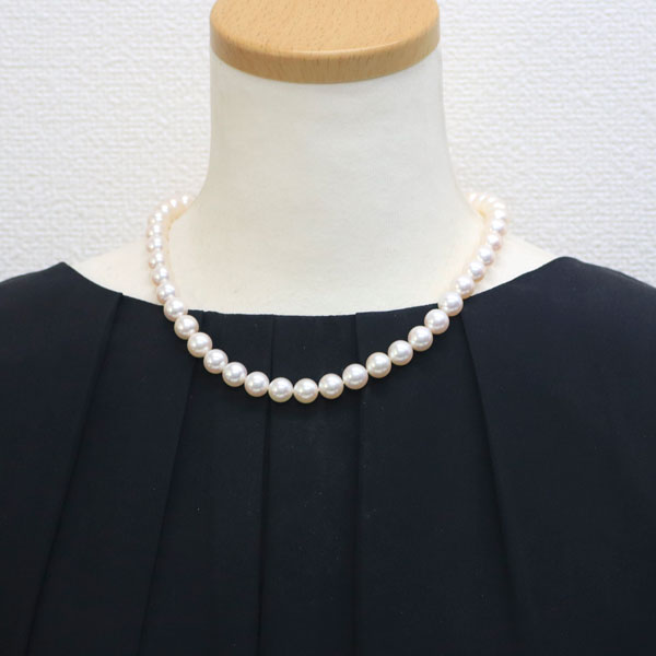 SV Aurora Flower Bead Akoya Pearl Necklace Diameter approx. 9.0-9.3mm 