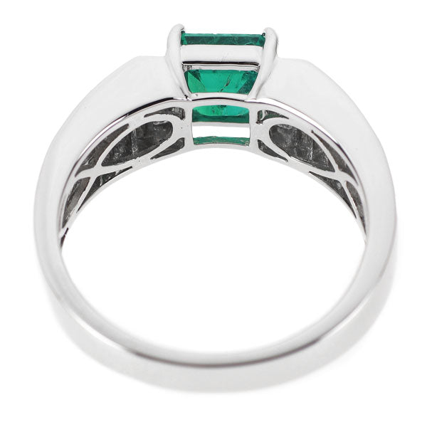 Pt950 Emerald Diamond Ring 1.60ct D1.25ct 