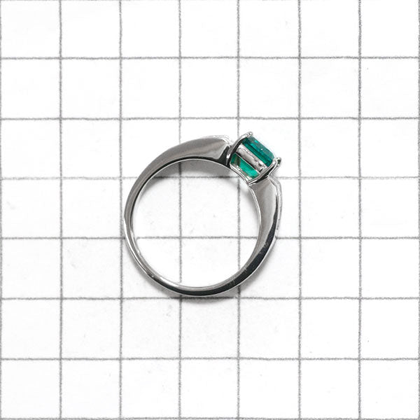 Pt950 Emerald Diamond Ring 1.60ct D1.25ct 