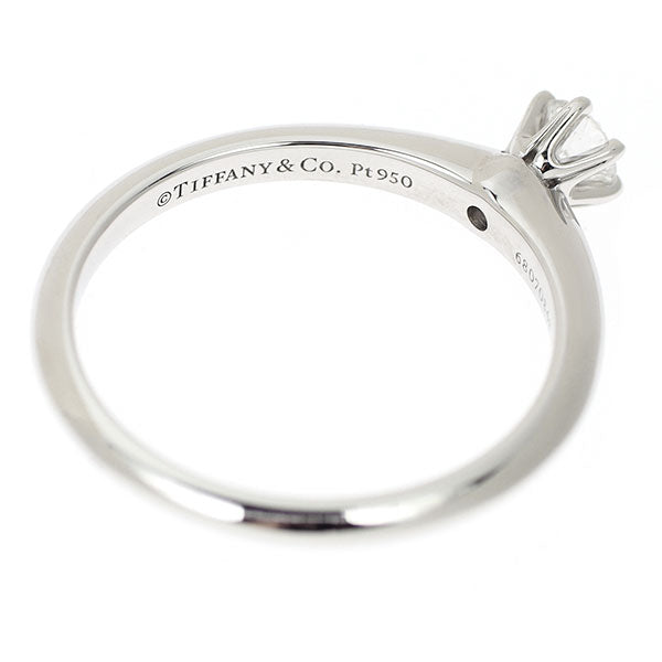Tiffany Pt950 Diamond Ring 0.18ct G VS1 3EX Solitaire 