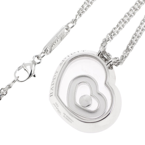 Chopard K18WG Diamond Pendant Necklace Happy Spirit 