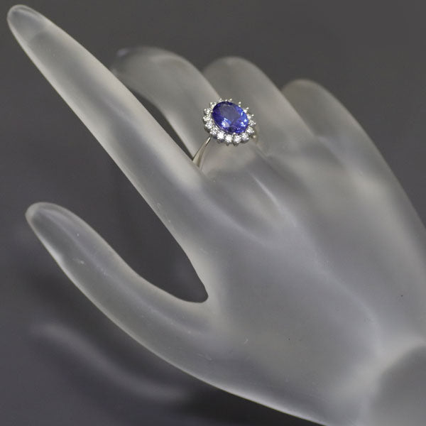 Browns K18WG Tanzanite Diamond Ring 2.00ct D0.36ct 