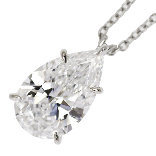 Harry Winston Pt950 Pear Shape Diamond Pendant Necklace 2.33ct D VVS1 40.0cm《Selby Ginza Store》[S, Like New, Polished] [Used] 