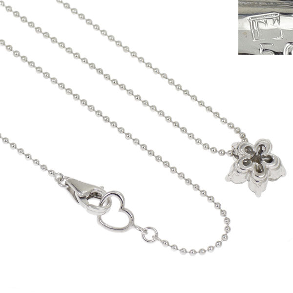 Ponte Vecchio K18WG Diamond Pendant Necklace 0.50ct Flower 