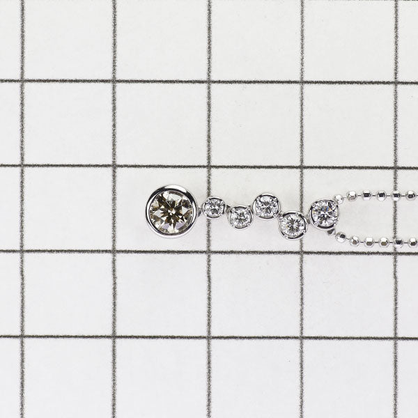 Kashikei Pt Brown Diamond Pendant Necklace 0.30ct D0.20ct Bezel 
