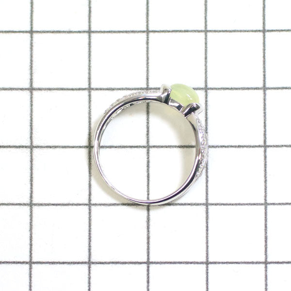 K18WG Chrysoberyl Cat's Eye Diamond Ring D0.10ct 