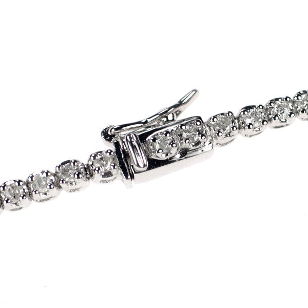 K18WG Diamond Necklace 2.00ct Tennis 