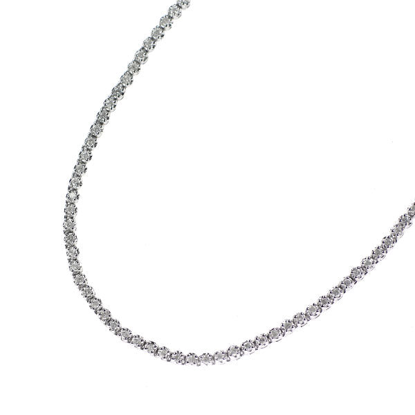 K18WG Diamond Necklace 2.00ct Tennis 