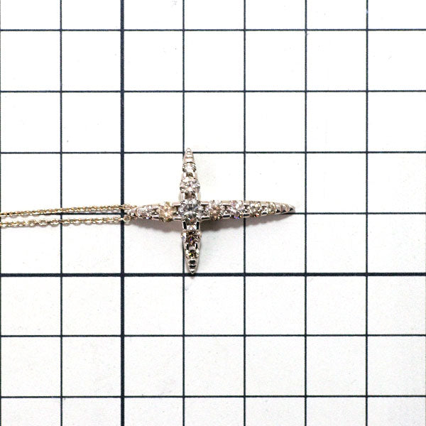 Kashikei K18BG Brown Diamond Pendant Necklace 1.10ct Naked Cross 