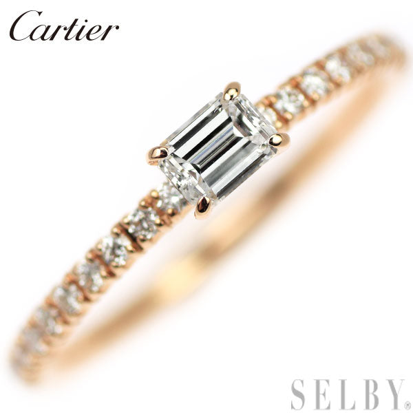 Cartier K18PG Diamond Ring Etancerdue Size 47 