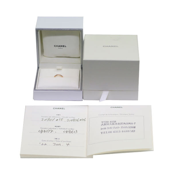 Chanel K18PG Diamond Ring Camellia Size 46 