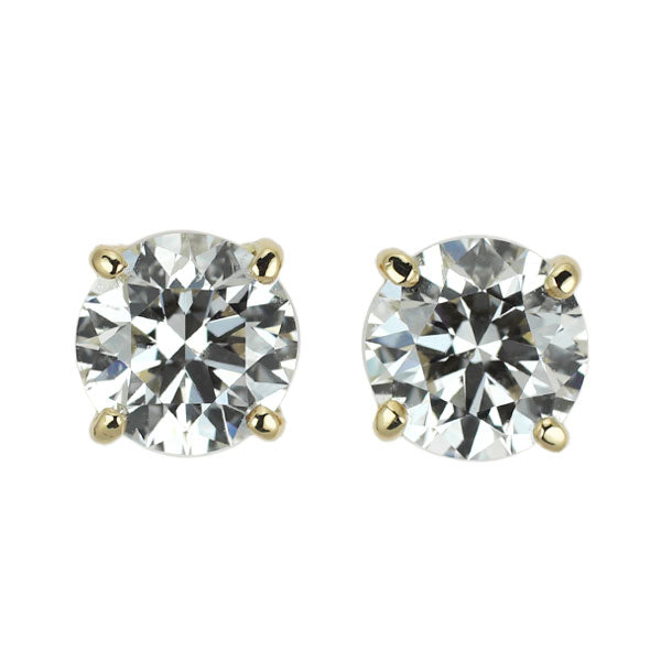 K18YG Diamond Earrings 1.055ct E/F VS2/SI1 VG 