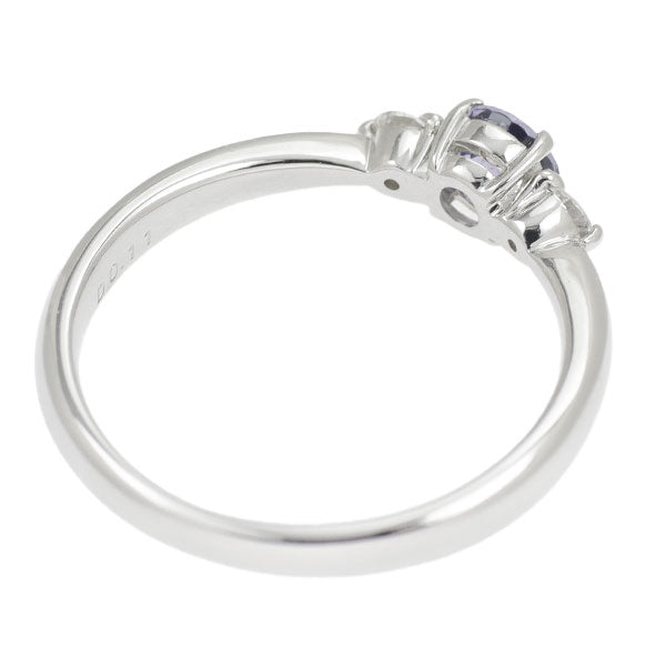Pt950 Spinel Diamond Ring 0.40ct D0.11ct 