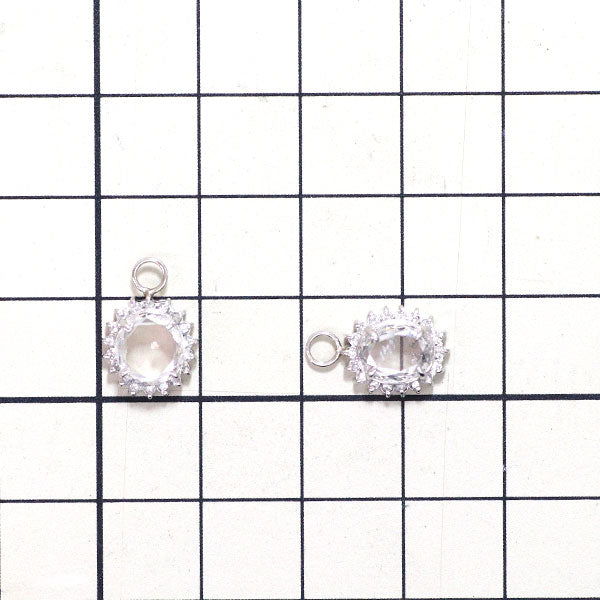 Pt900 slice cut diamond diamond earring charm 1.49ct D0.26ct set of 2 