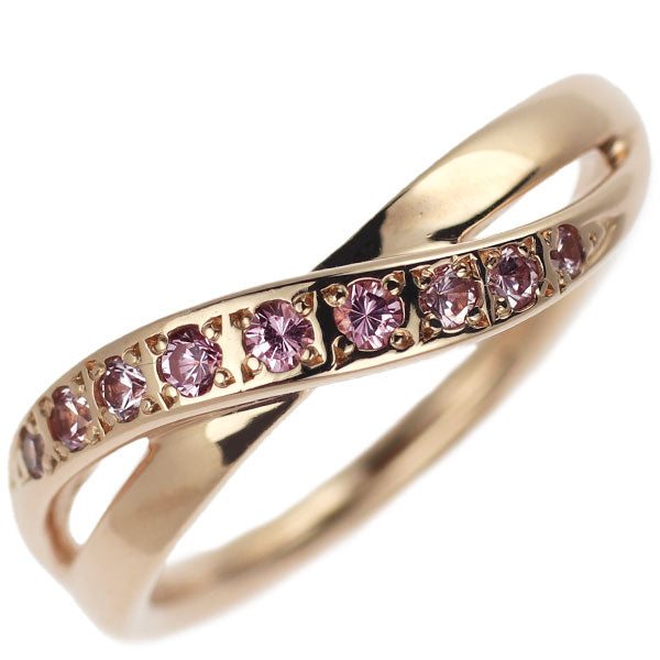 4℃ K18PG pink sapphire ring 
