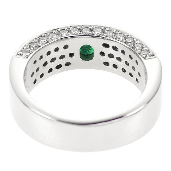 Pt900 Emerald Diamond Ring 0.37ct D1.00ct 