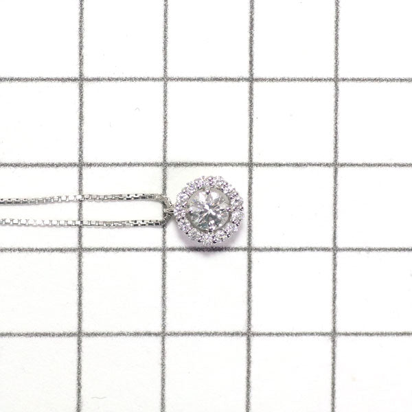 Pt Diamond Pendant Necklace 0.329ct D SI1 EX D0.16ct 