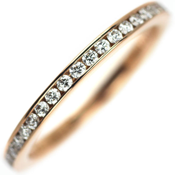 Royal Asscher K18PG Diamond Ring 0.18ct Eternity 
