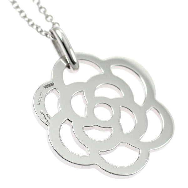 Chanel K18WG pendant necklace camellia 