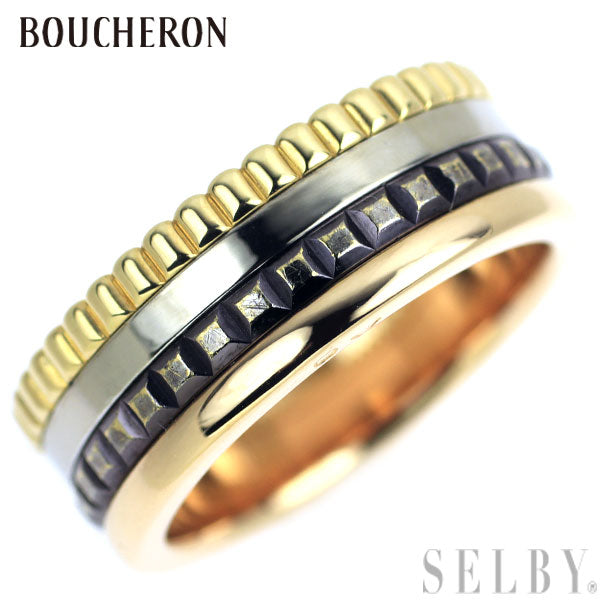 Boucheron K18YG/WG/PG Ring Quatre Classic Size 47 