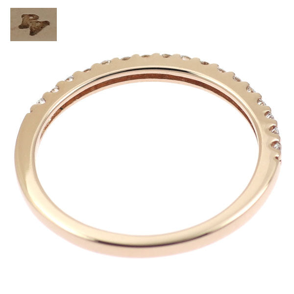 Ponte Vecchio K18PG Diamond Ring 0.13ct Half Eternity 