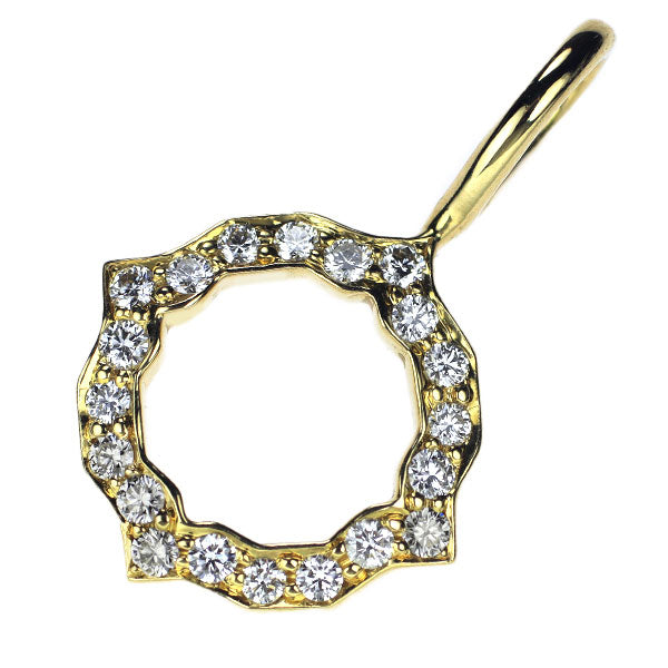 Harry Winston K18YG Diamond Pendant Top Bell by Harry Winston 