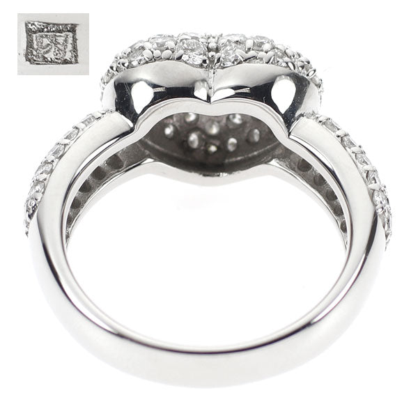 Ponte Vecchio K18WG Diamond Ring 1.50ct Heart Pavé 