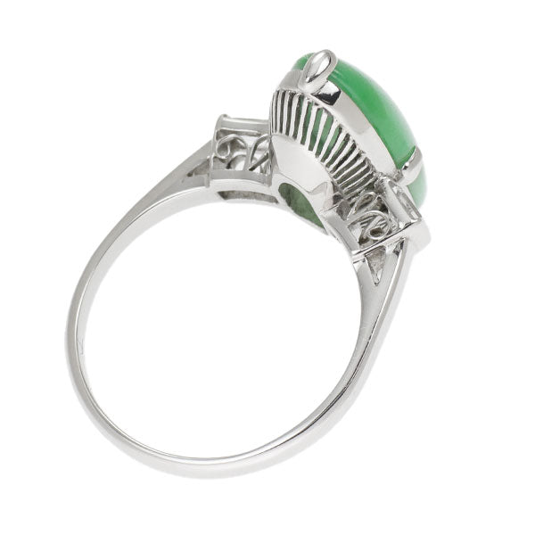 Pt850 jade diamond ring 