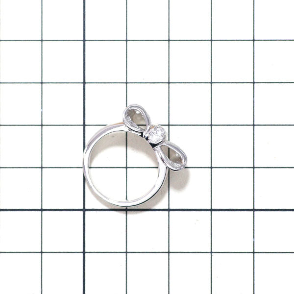 Queen K18WG Diamond Ring 0.68ct Ribbon 