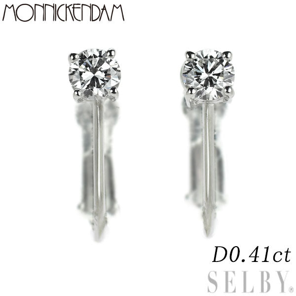 Monnickendam Pt900 Diamond Earrings 0.41ct 