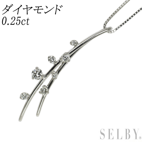 Pt900/ Pt850 ダイヤモンド ペンダントネックレス 0.25ct – セルビー