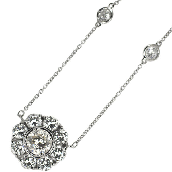 Pt900/ Pt850 LDH ダイヤモンド ペンダントネックレス 1.029ct D1.96ct