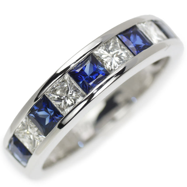 Queen K18WG Sapphire Diamond Ring 1.00ct D0.65ct Single Letter 