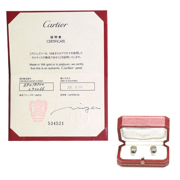 Cartier K18WG Earrings Nouvelle Vague 