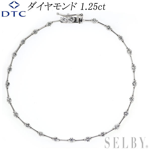 DTC K18WG ダイヤモンド ブレスレット 1.25ct LINE