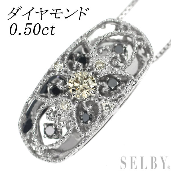 K18WG ダイヤモンド ペンダントネックレス 0.50ct – セルビー 
