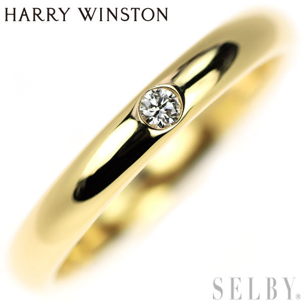 Harry Winston K18YG Diamond Ring 