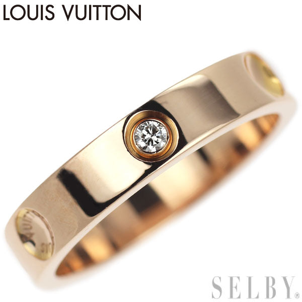 Louis Vuitton K18PG Diamond Ring Alliance Empreinte size 47 