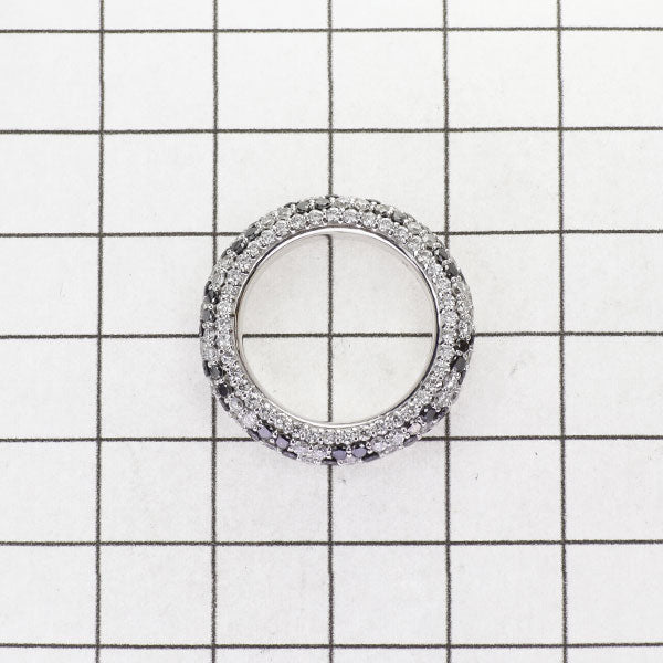 Ponte Vecchio K18WG Colorless/Black Diamond Ring 1.85ct BD1.00ct Eterno Full Pavé Series 