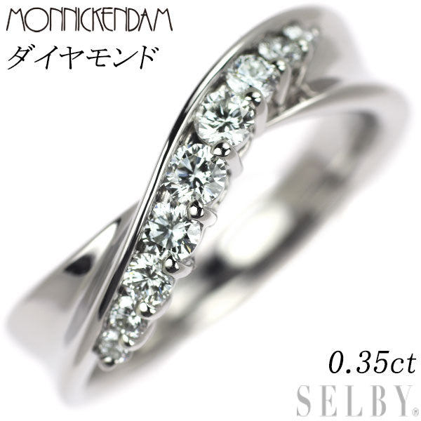 Monnickendam Pt900 Diamond Ring 0.35ct Milky Way 