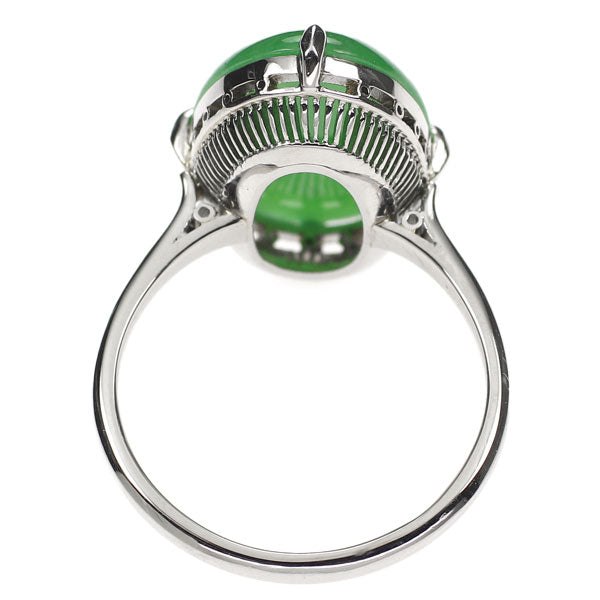 Pt900 jade ring with 1000 openwork patterns 