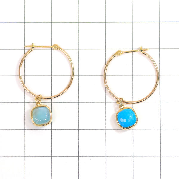 4℃ K10YG/K18YG Recycled Turquoise Moonstone Earrings 